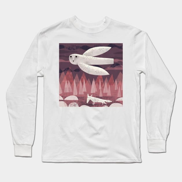 Owl and Fox Long Sleeve T-Shirt by Gareth Lucas